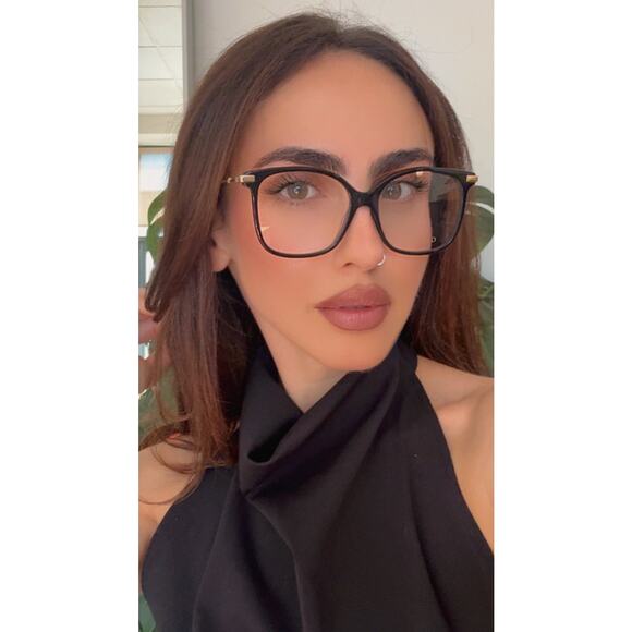 NEW Gucci GG0512O Square Eyeglasses Frames in Black Gold main image 9